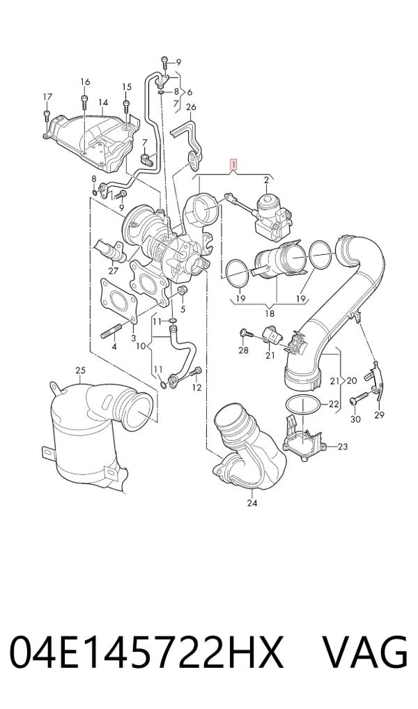 Turbina 04E145722HX VAG