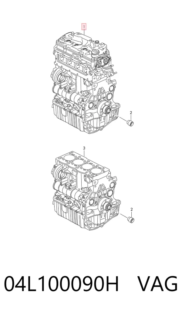 Motor montado 04L100090H VAG