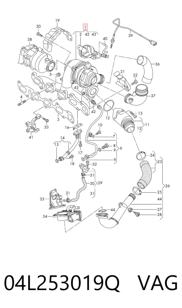 Turbina 04L253019Q VAG