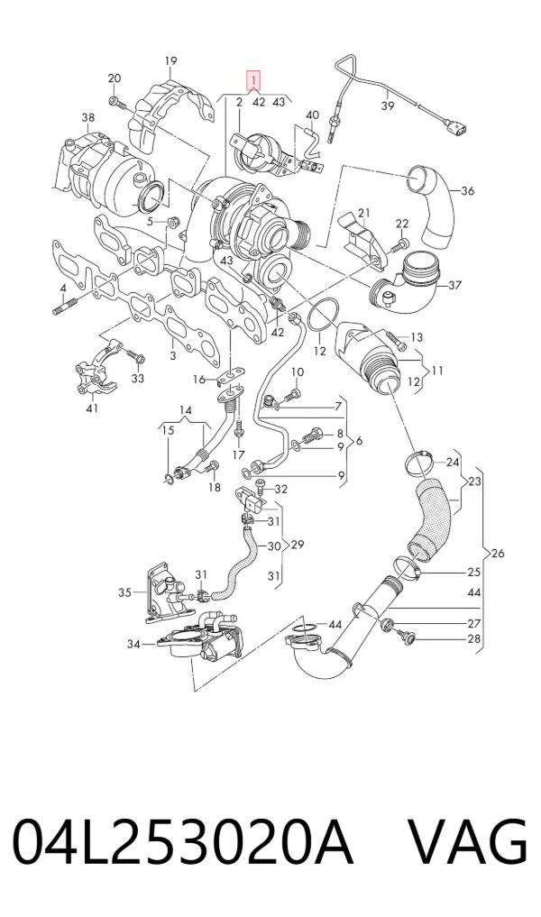 Turbina 04L253020A VAG