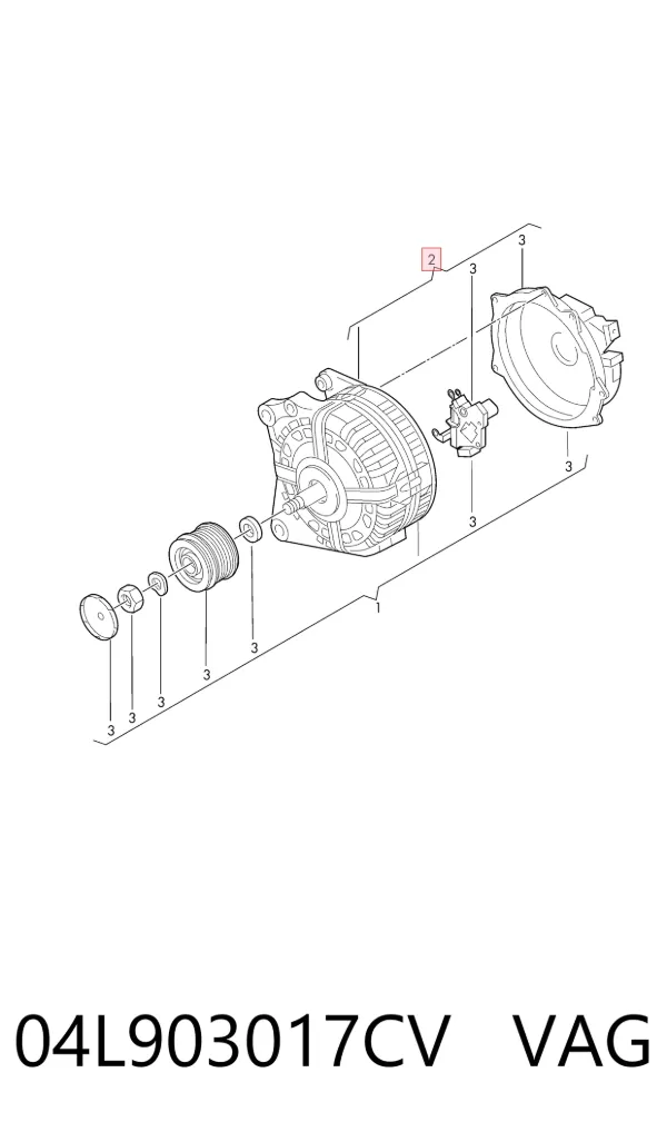Gerador 04L903017CV VAG