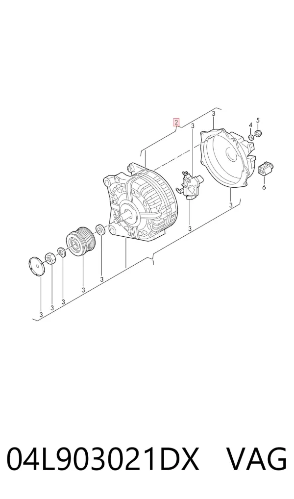Gerador 04L903021DX VAG