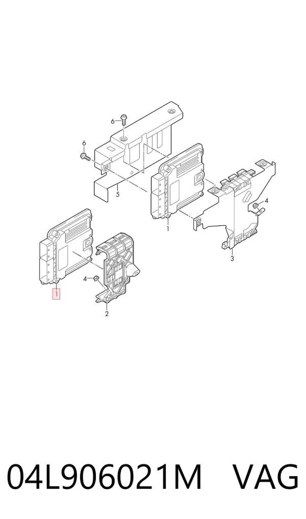 Módulo de direção (Centralina eletrônica) de motor 04L906021M VAG
