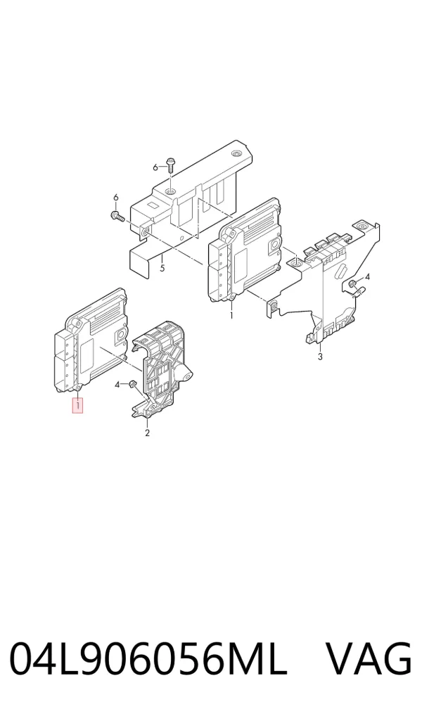 Módulo de direção (Centralina eletrônica) de motor 04L906056ML VAG