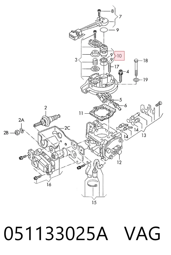 Injetor de injeção de combustível Audi 100 C3