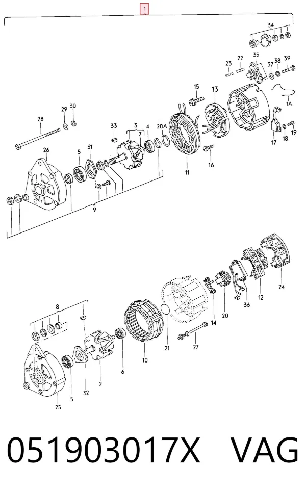 Gerador 051903017X VAG