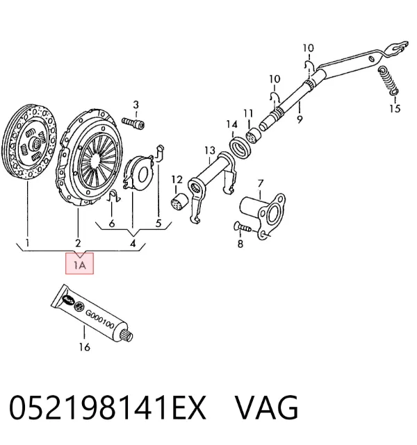 Kit de embraiagem (3 peças) 052198141EX VAG