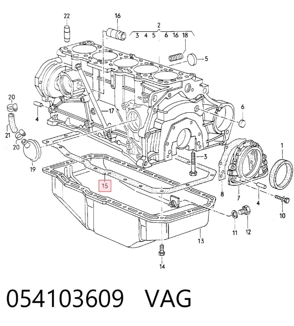 Vedante de panela de cárter do motor 054103609 VAG
