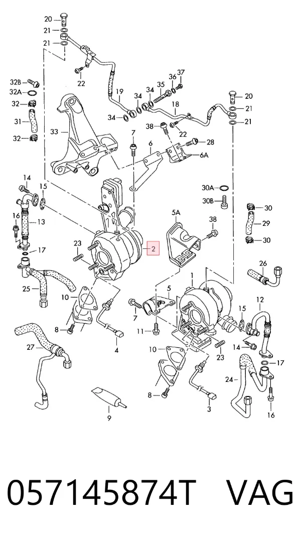 Turbina 057145874T VAG