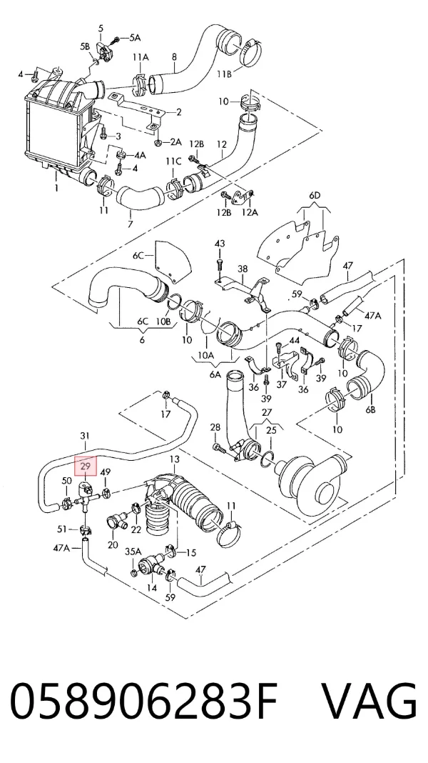Convertidor de pressão (solenoide) de supercompressão 058906283F VAG