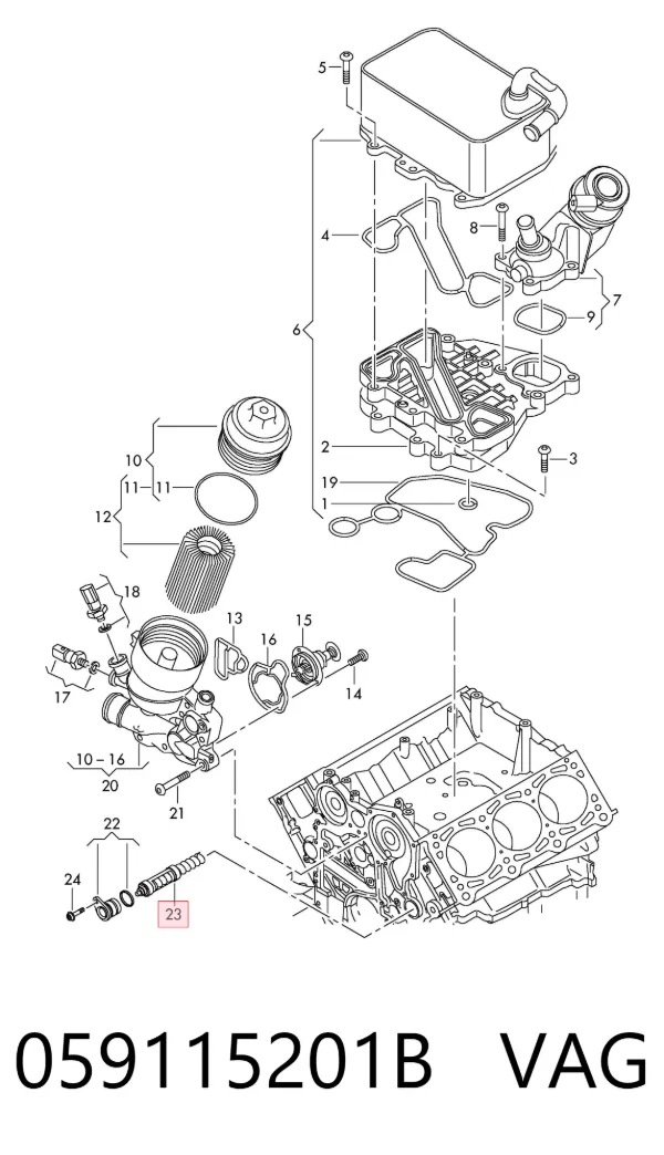 Termostato 059115201B VAG