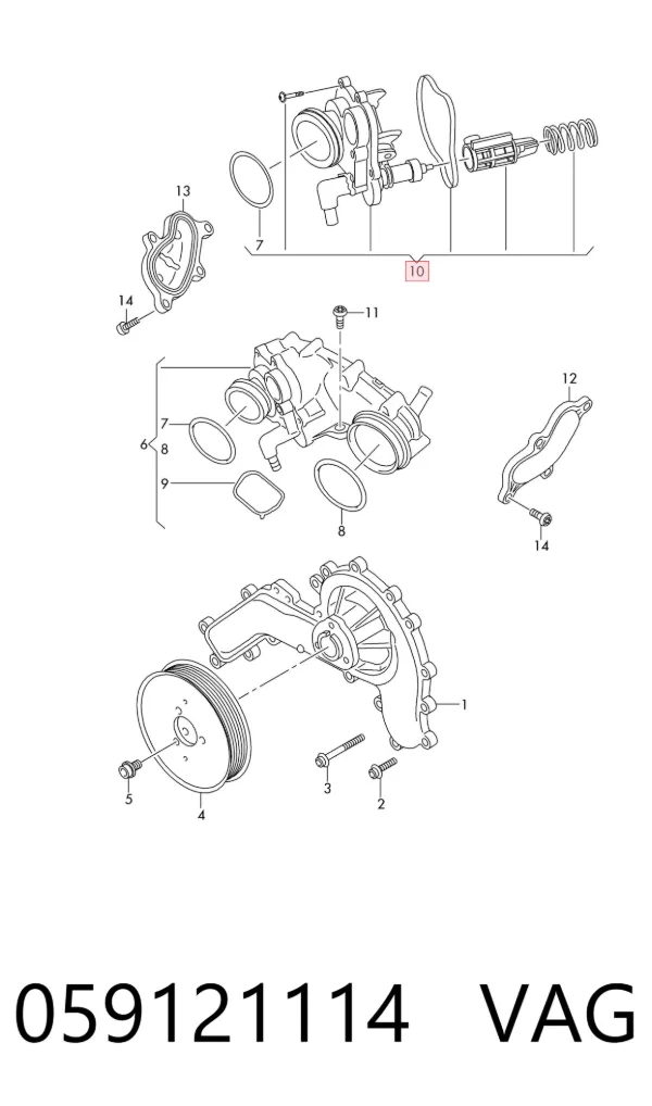 Termostato 059121114 VAG