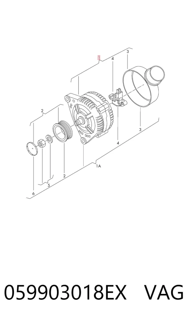 Gerador 059903018EX VAG