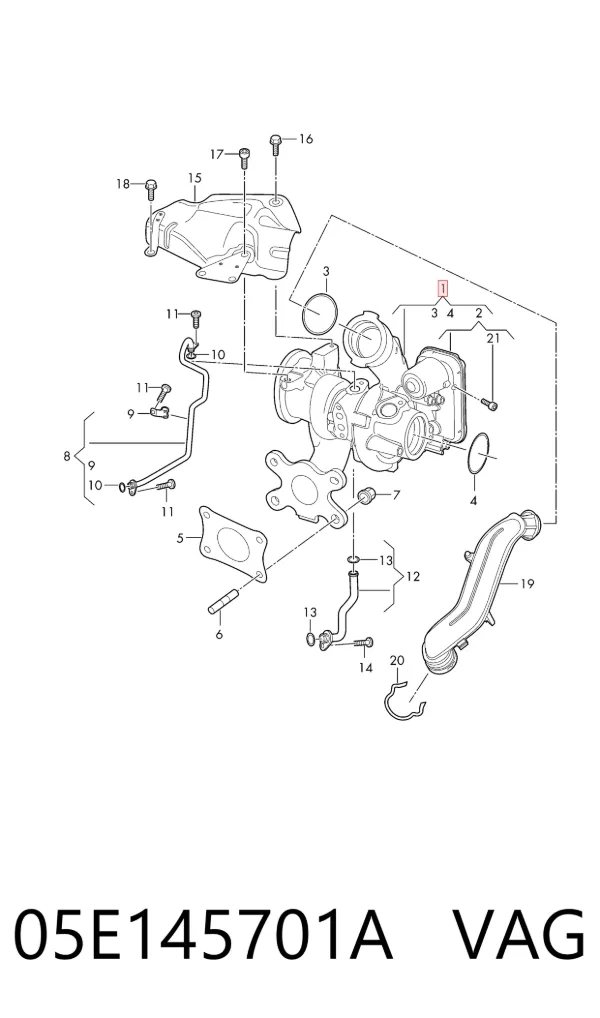 Turbina 05E145701A VAG