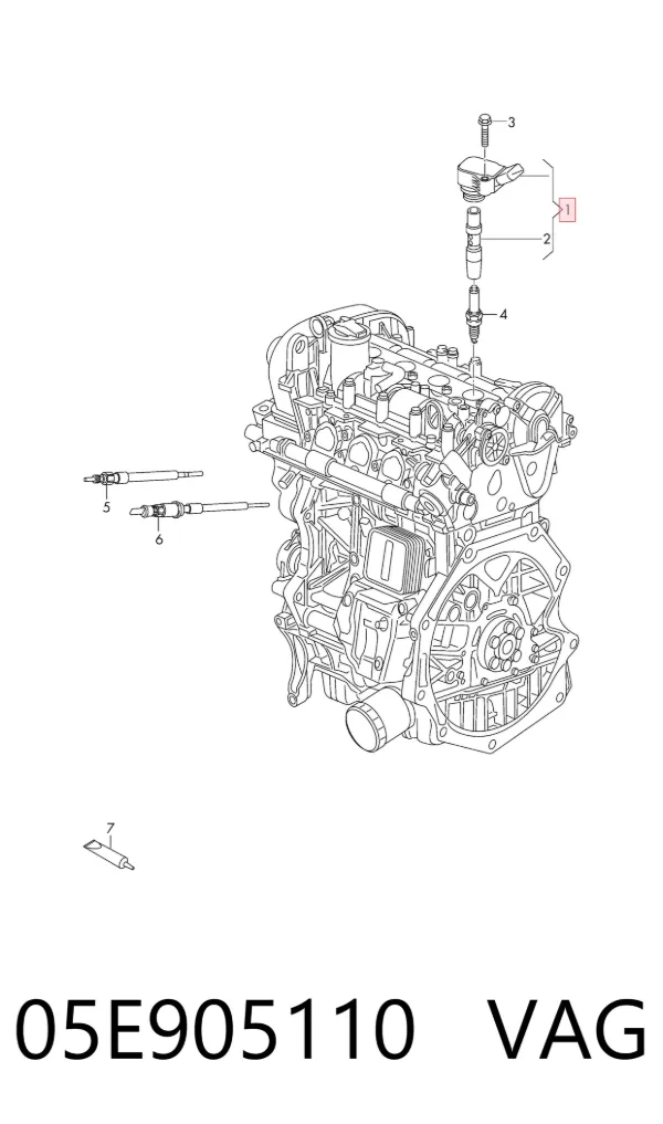 Bobina de ignição 05E905110 VAG
