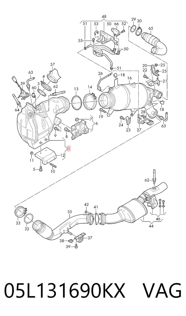Convertidor - catalisador 05L131690KX VAG