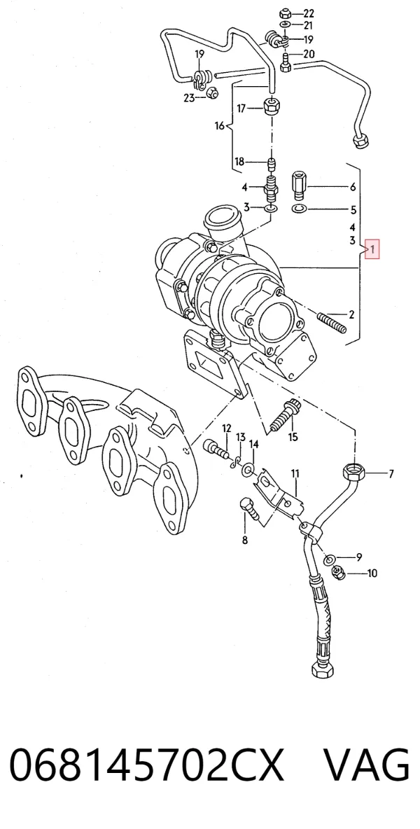 Turbina 068145702CX VAG
