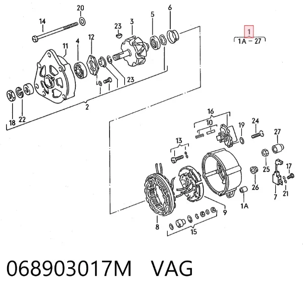 Gerador 068903017M VAG