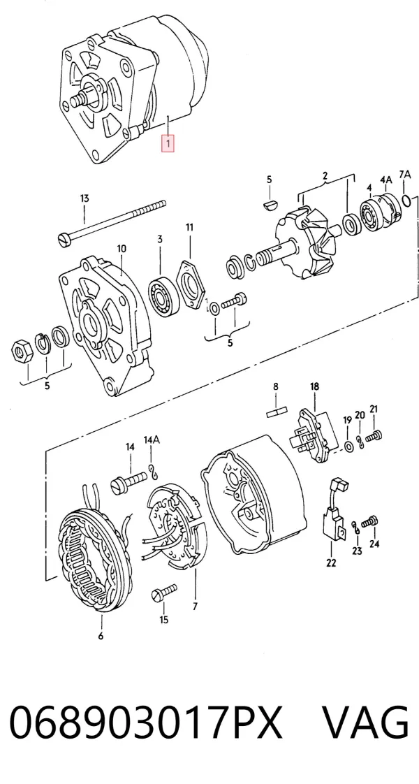 Gerador 068903017PX VAG