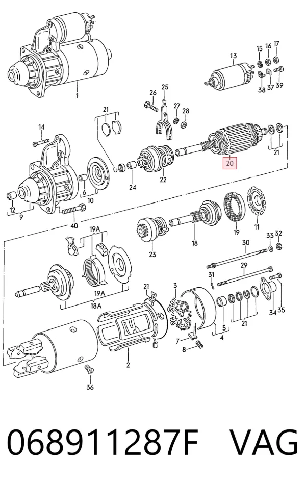 Relê retrator do motor de arranco Mercedes S W126