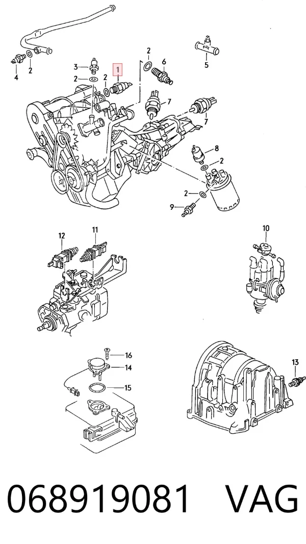 Sensor de pressão de óleo 068919081 VAG