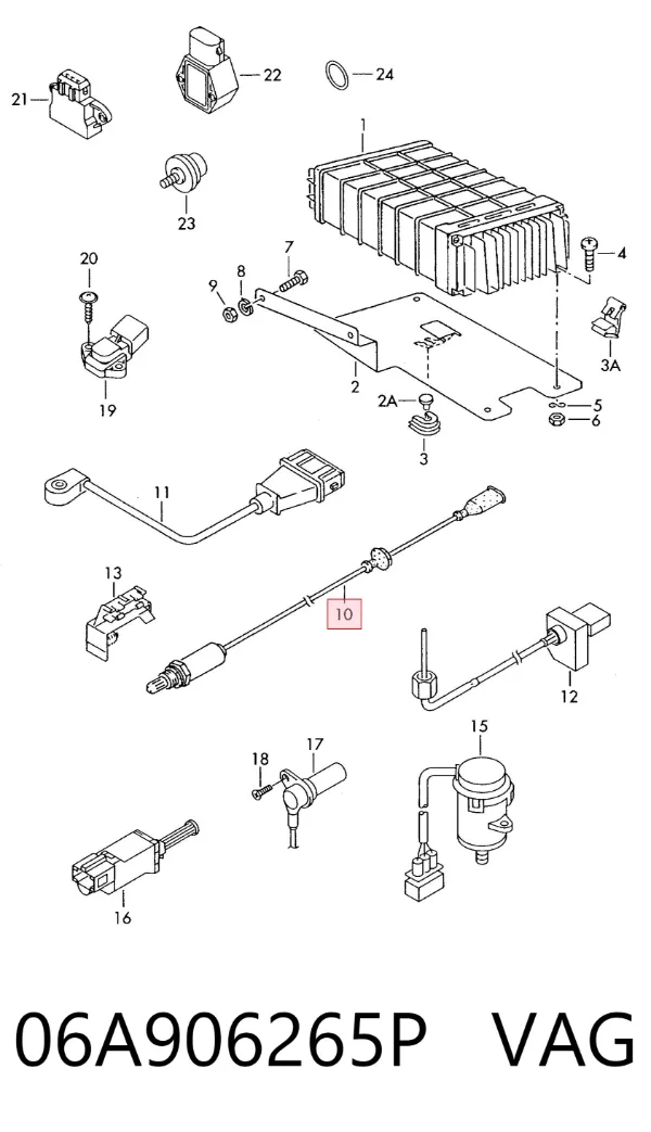 Sonda lambda, sensor de oxigênio 06A906265P VAG