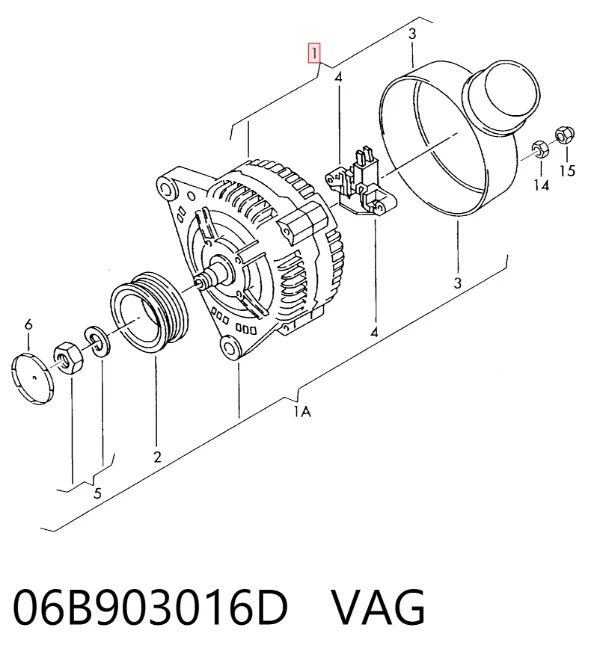 Gerador 06B903016D VAG