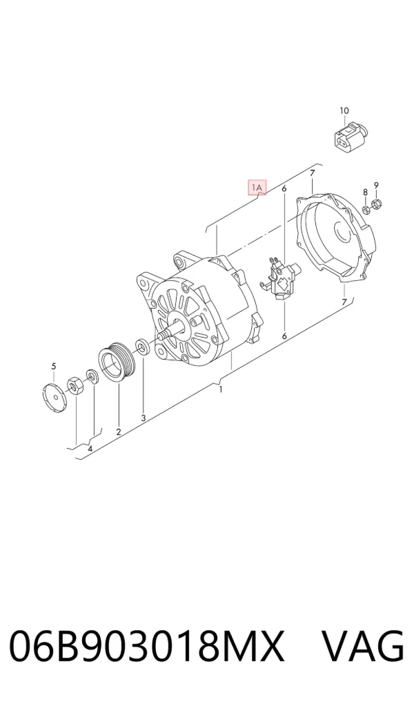 Gerador 06B903018MX VAG