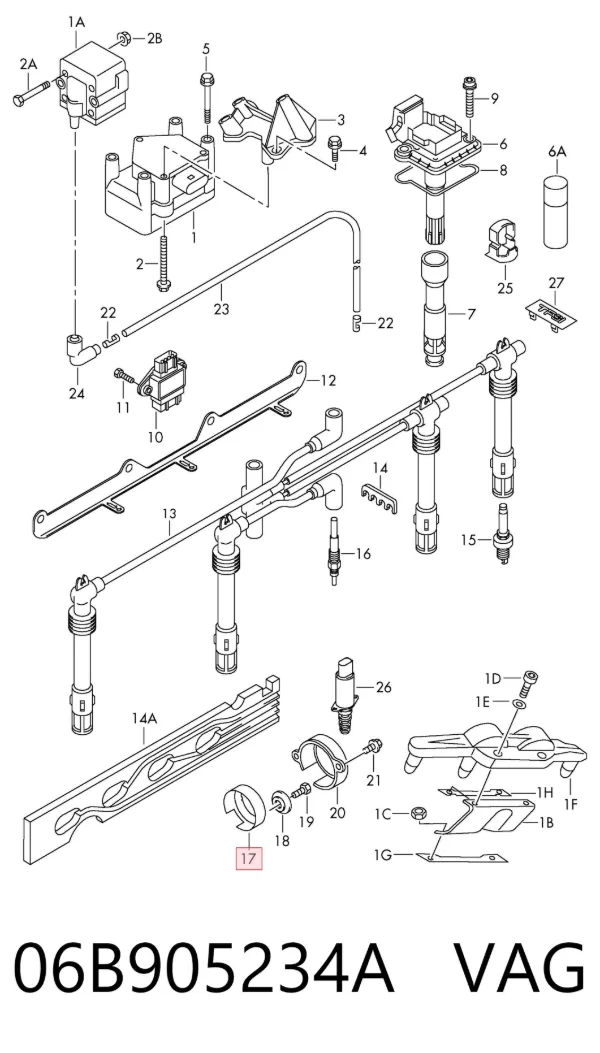 Sensor de efeito Hall Volkswagen Touareg I