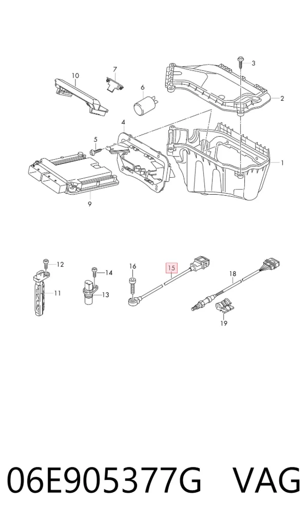 Sensor de detonação 06E905377G VAG