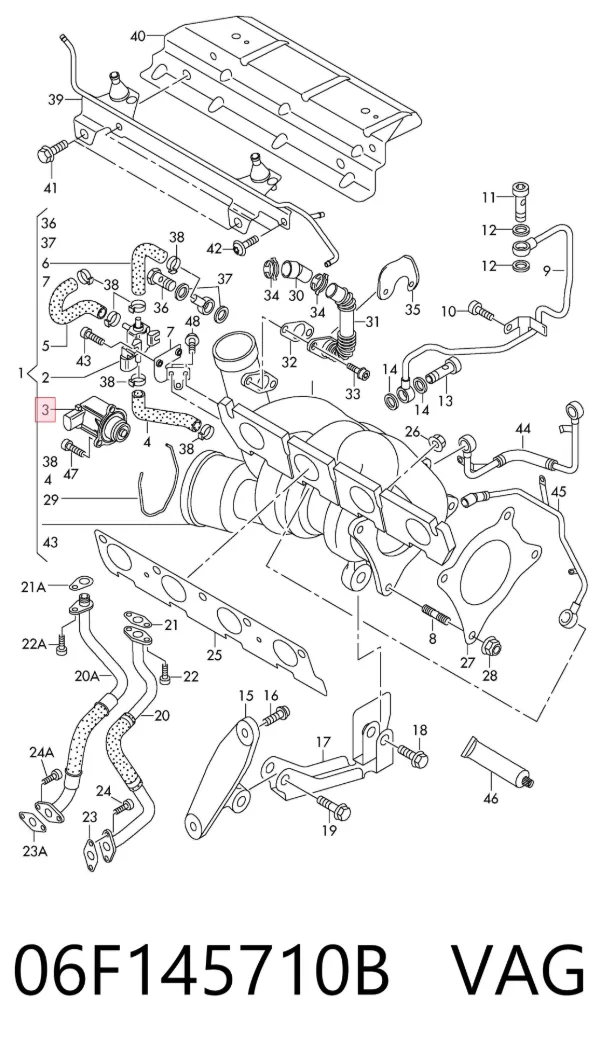Convertidor de pressão (solenoide) de supercompressão 06F145710B VAG