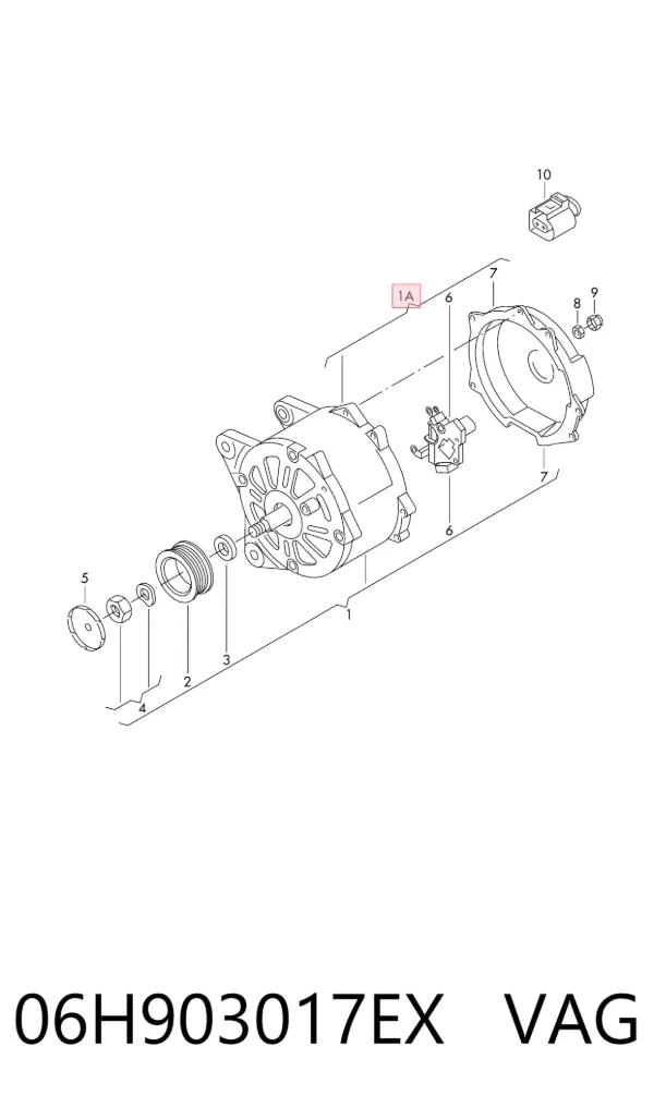 Gerador 06H903017EX VAG
