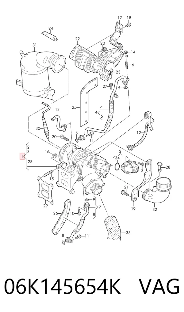 Turbina 06K145654K VAG