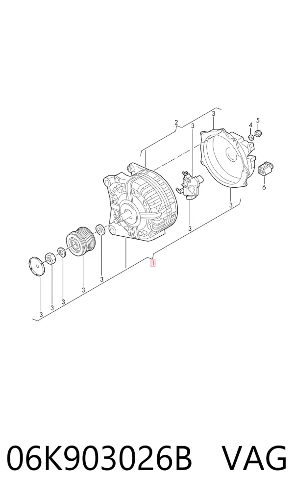 Gerador 06K903026B VAG