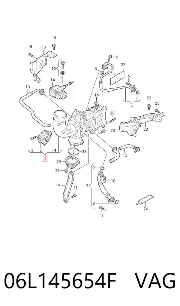 Turbina 06L145654F VAG
