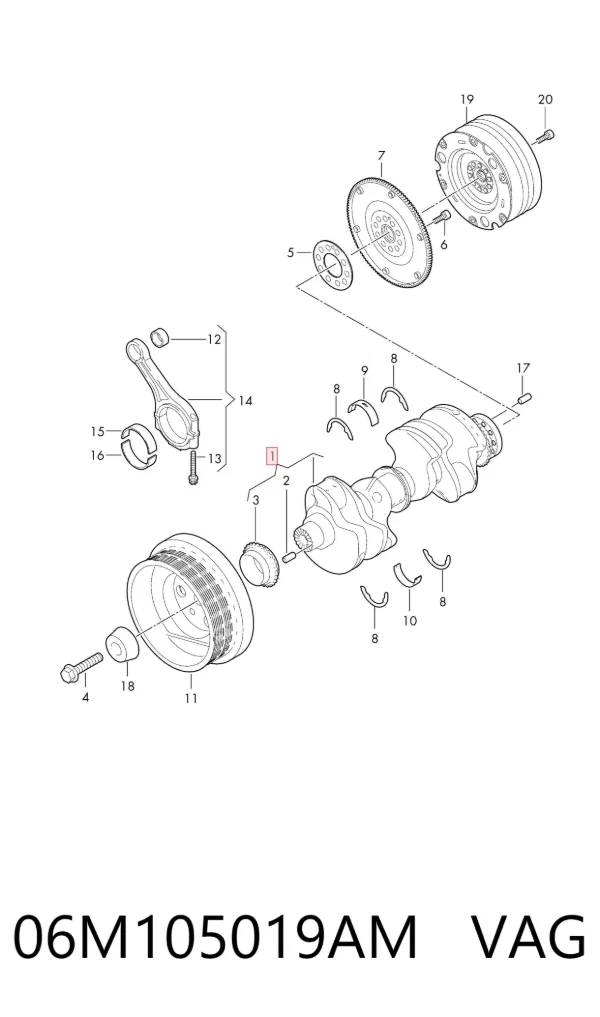 Cambota de motor 06M105019AM VAG