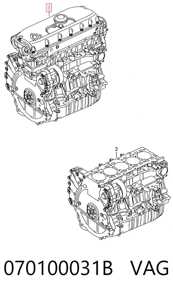 Motor montado 070100031B VAG