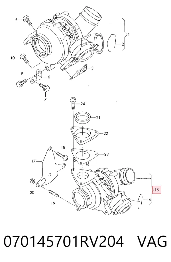 Turbina 070145701RV204 VAG