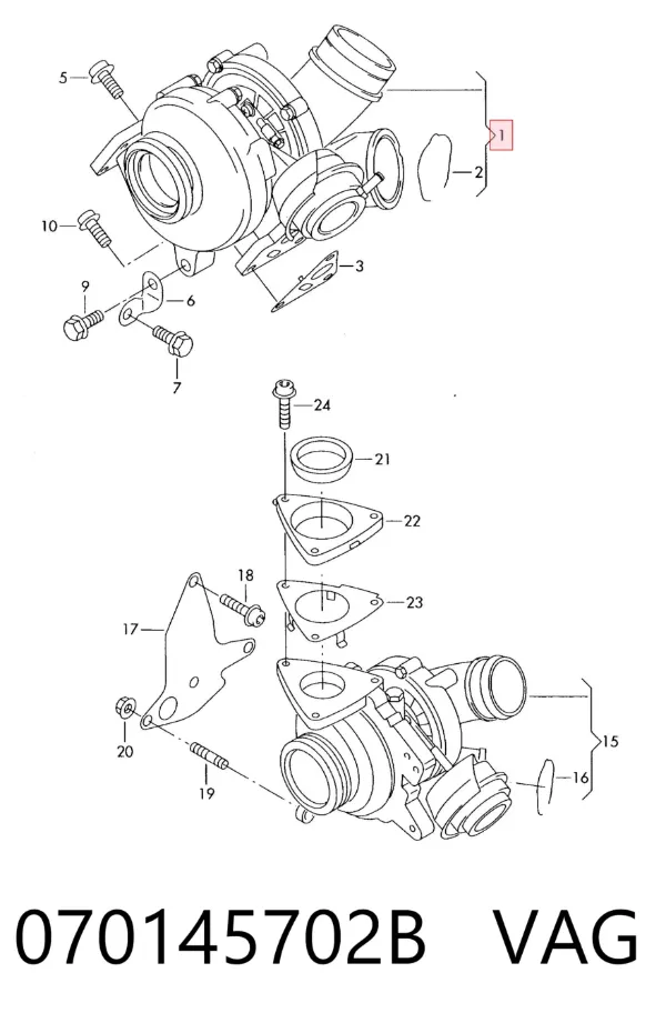 Turbina 070145702B VAG