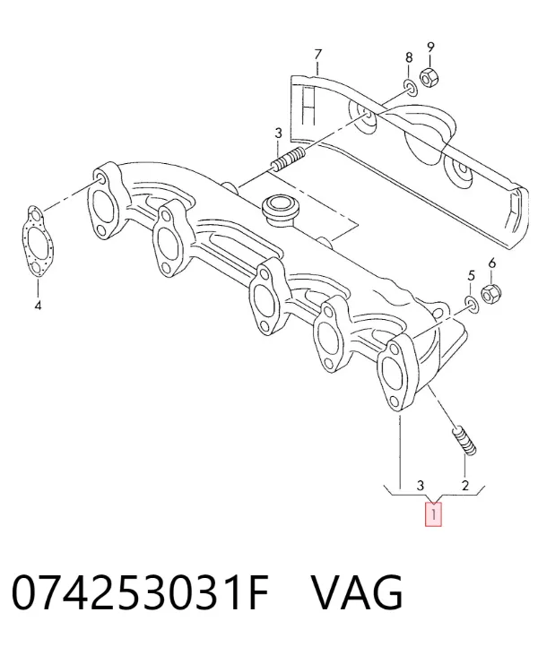 Tubo coletor de escape Volkswagen LT 28-35 II