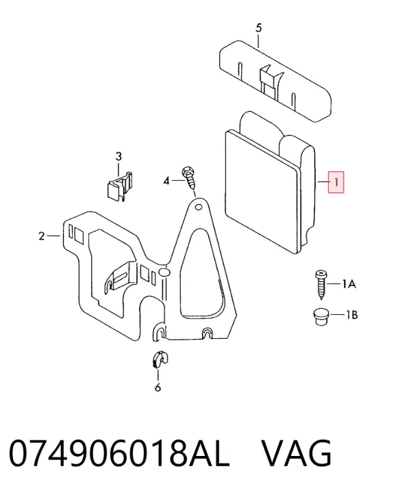 Módulo de direção (Centralina eletrônica) de motor 074906018AL VAG