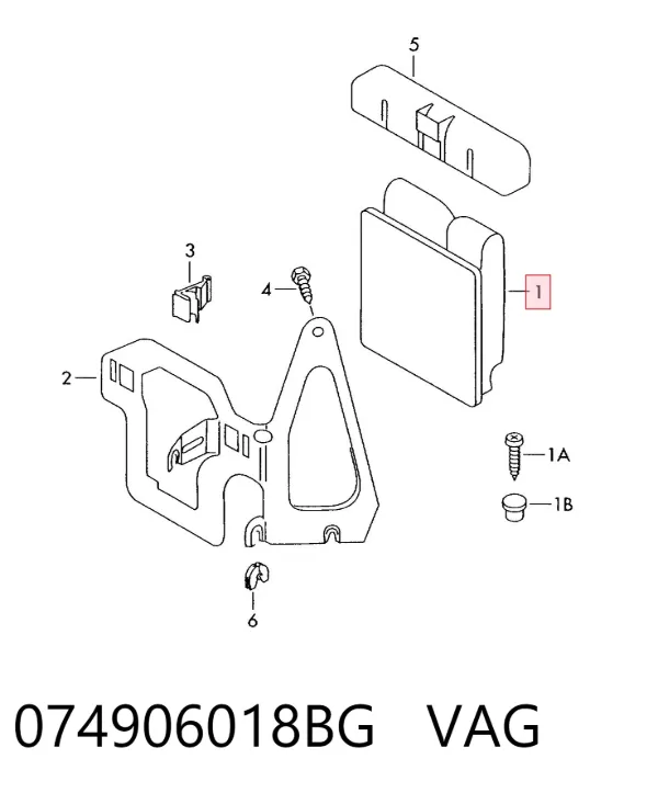 Módulo de direção (Centralina eletrônica) de motor 074906018BG VAG