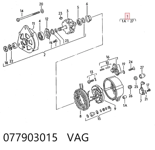 Gerador 077903015 VAG