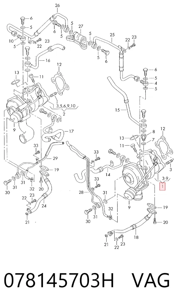 Turbina 078145703H VAG
