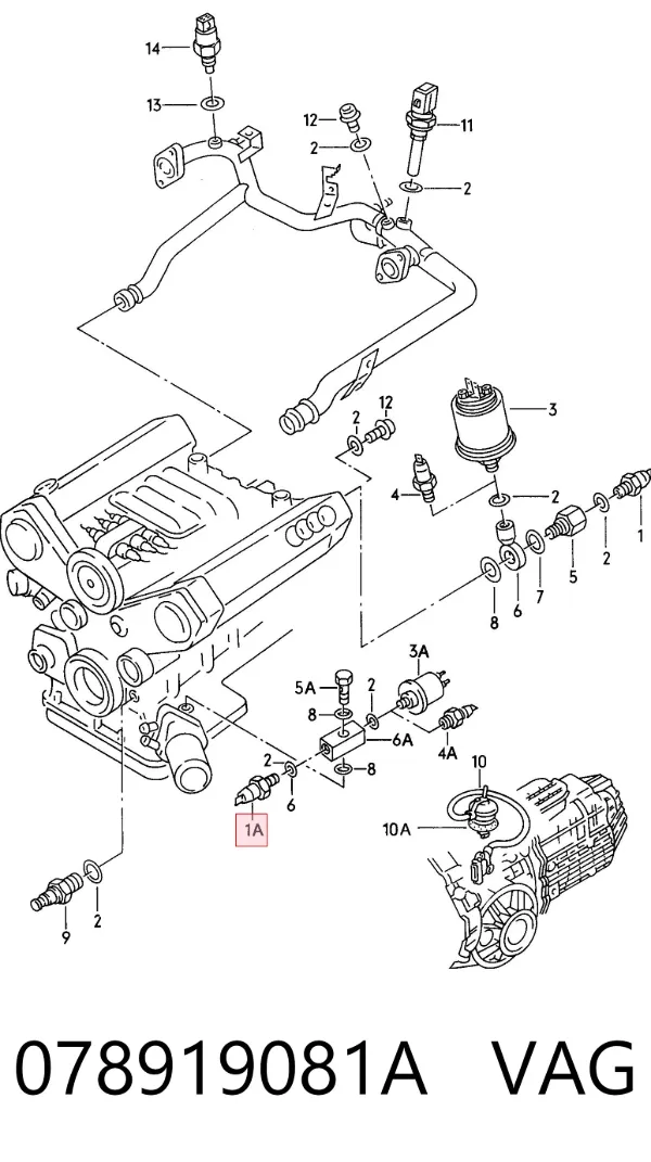 Sensor de pressão de óleo 078919081A VAG