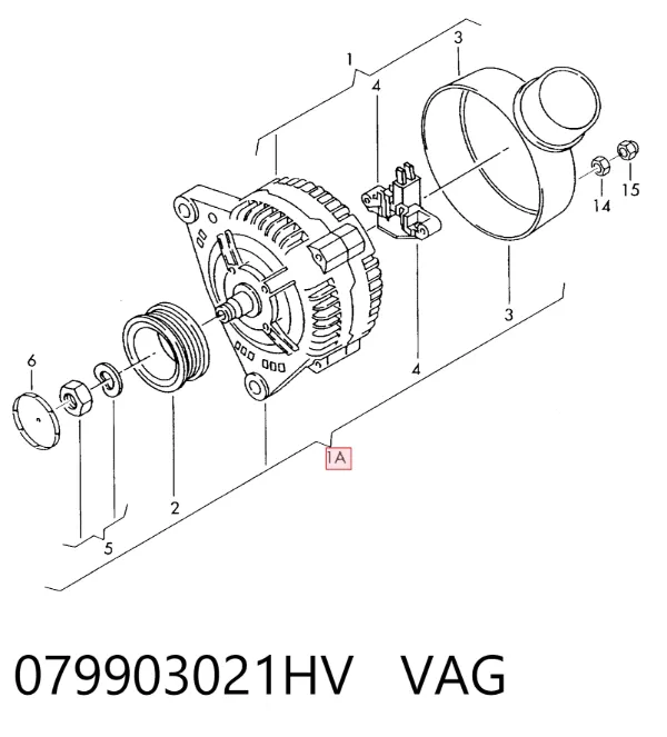 Gerador 079903021HV VAG