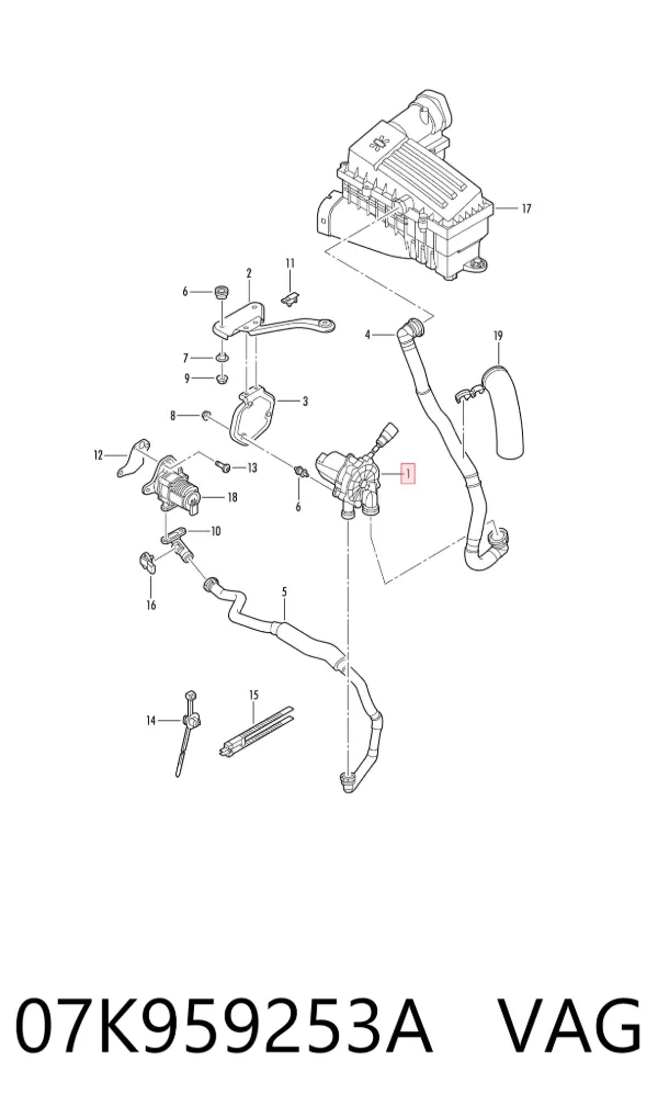 Bomba de ar 07K959253A VAG