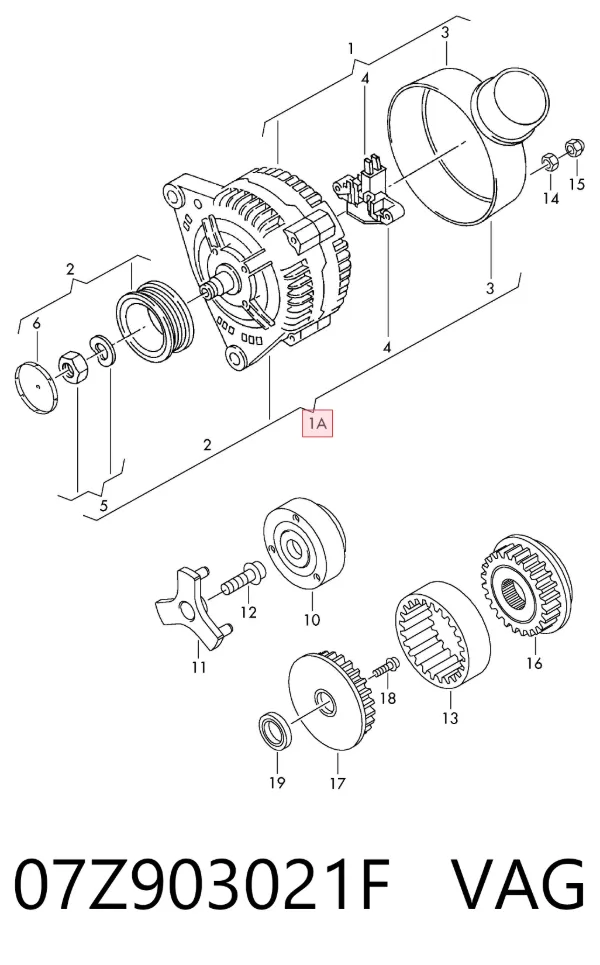 Gerador 07Z903021F VAG