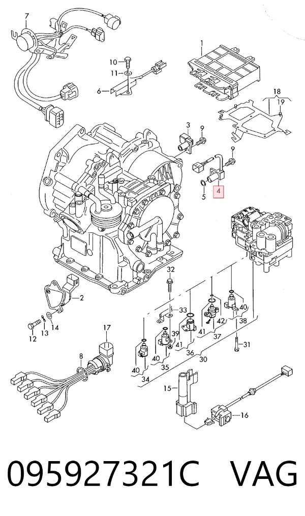 Sensor de velocidade 095927321C VAG