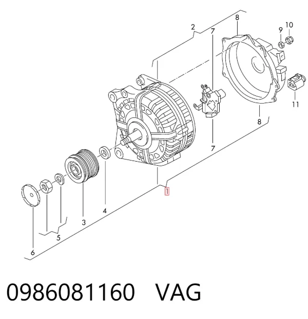 Gerador 0986081160 VAG